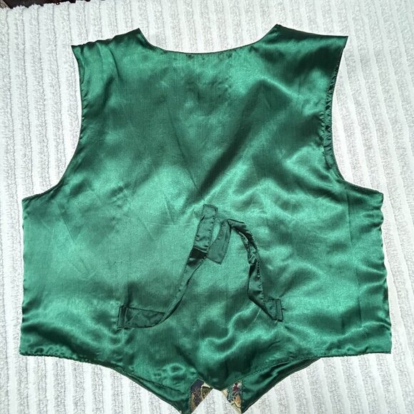 Katch Me West Women's Multicolor Boots Print Western Vest Size XL Button Front - Picture 3 of 7